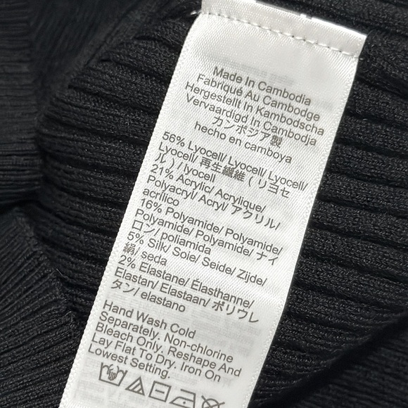 NWT JCREW  V-Neck Cardigan Sweater TENCEL Lyocell Blend Black $118 CD219SZ L - Picture 8 of 9